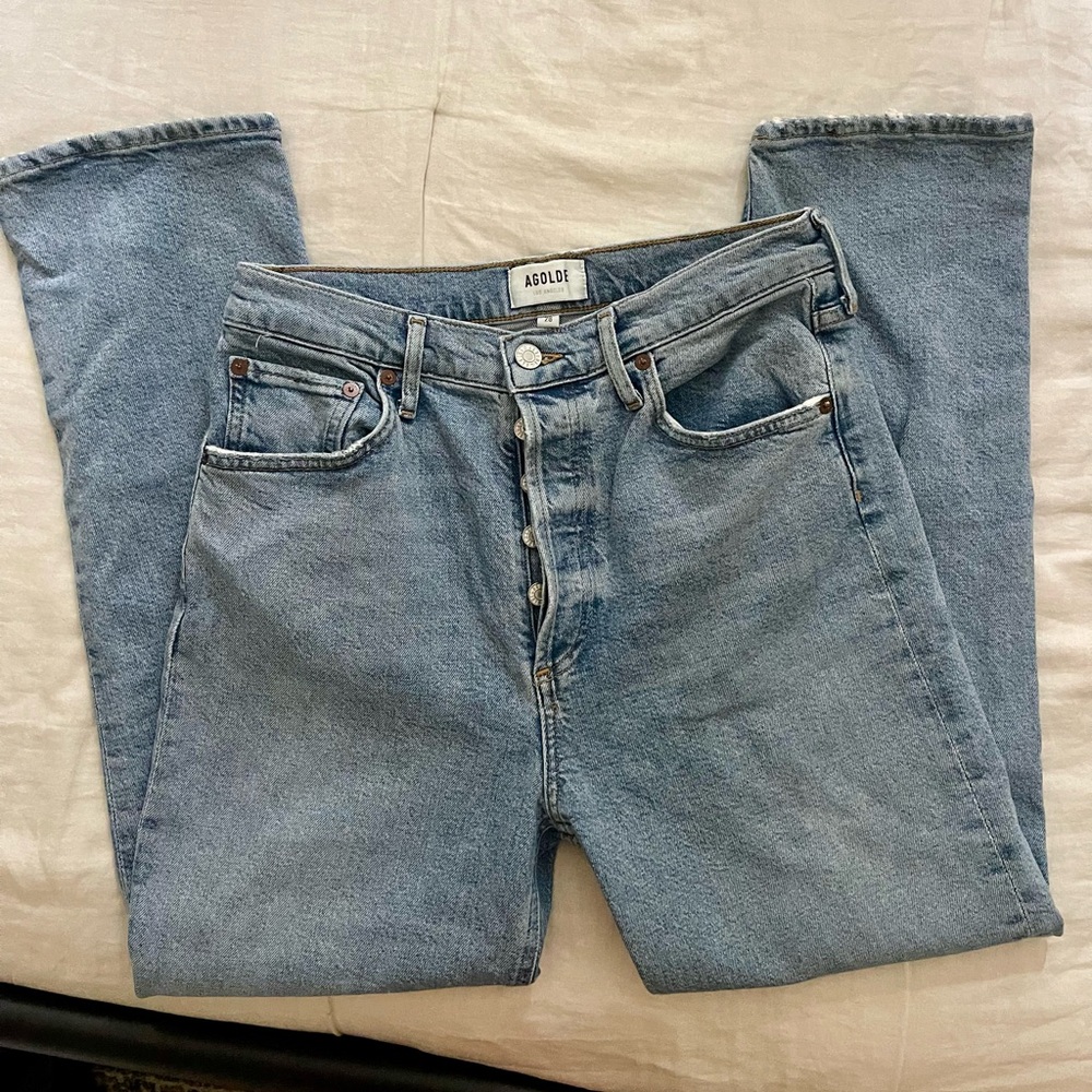 Agolde Riley high rise straight crop (stretch) size 28